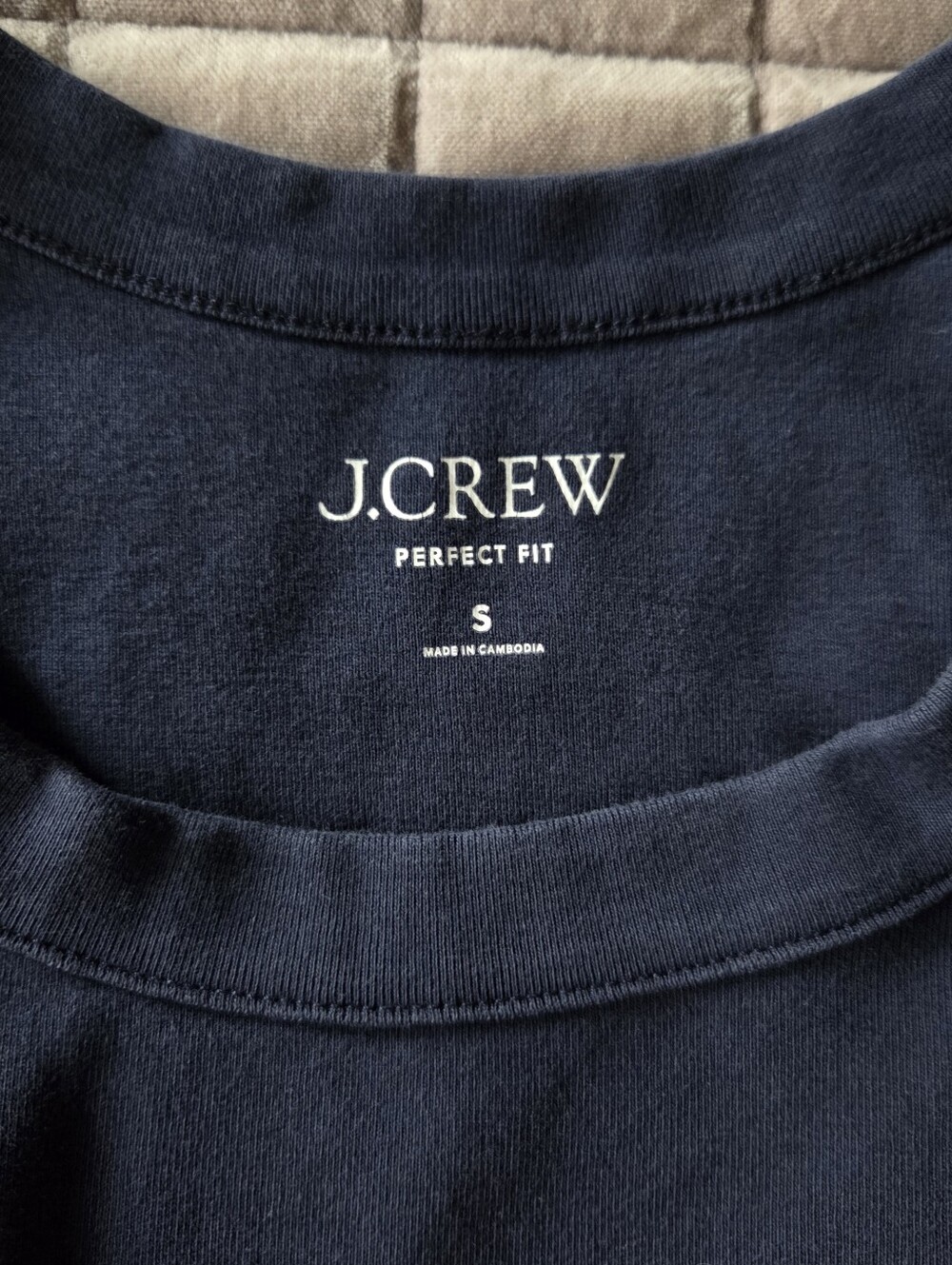 J.Crew Perfect Fit 100% Cotton Tank Women's Size S Color Navy Blue - Picture 2 of 6